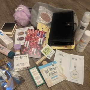 Make up bags, brush set and lots of samples